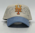 Caps'Fans 'NY Mets' Hat- Beige/Baby Blue