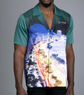 Doctrine 'Si Tu Veux Rivera' Button Up T-Shirt- Hunter Green