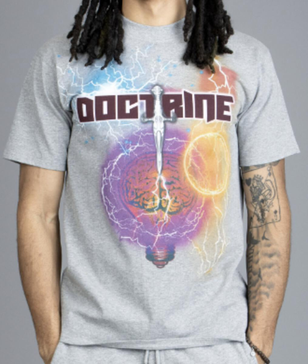 Doctrine 'Dagger Wave' T-Shirt- Heather Gray