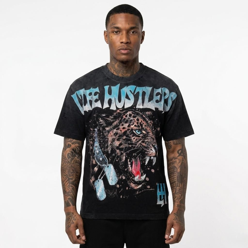 LH 'Leopard' T-Shirt- Black