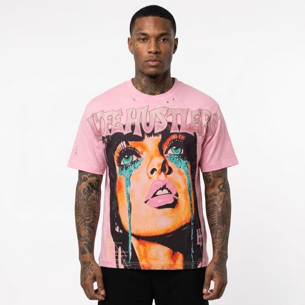 LH 'Cry Me A River' T-Shirt- Pink