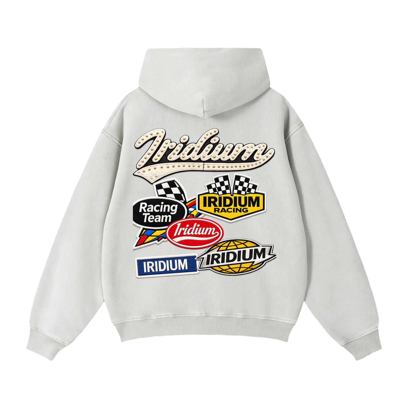 Iridium Racer Boxy Fleece Hoodie- Grey