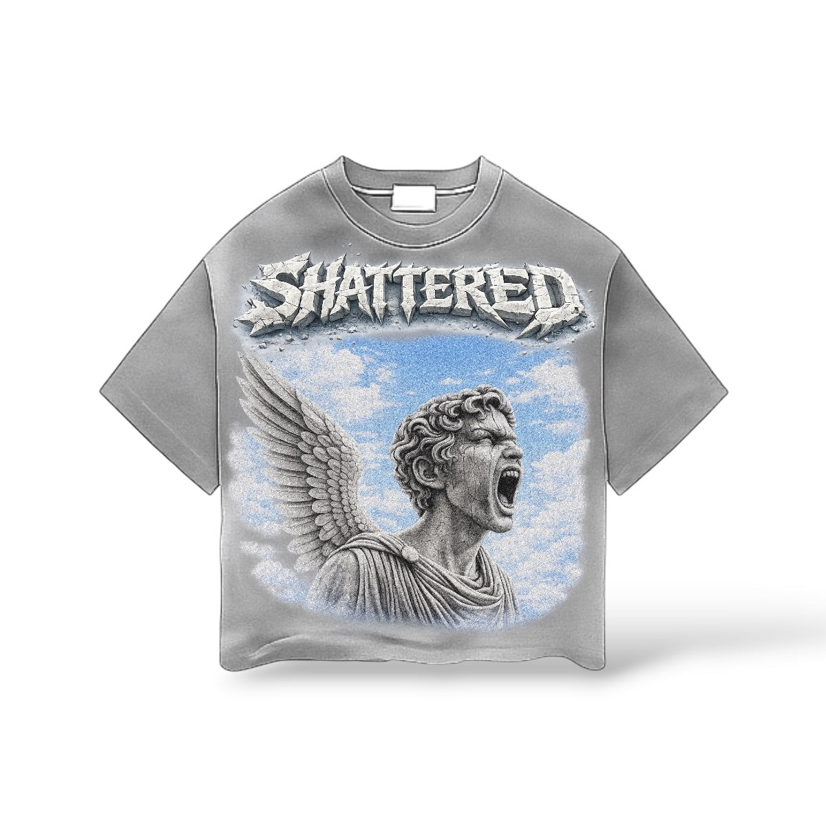 Shattered 'Blue Sky' T-Shirt- Gray