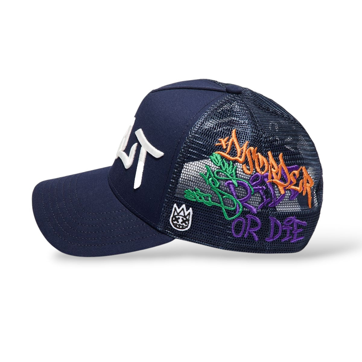 Cult 'Graffiti' Mesh Back Trucker Hat- Midnight Blue