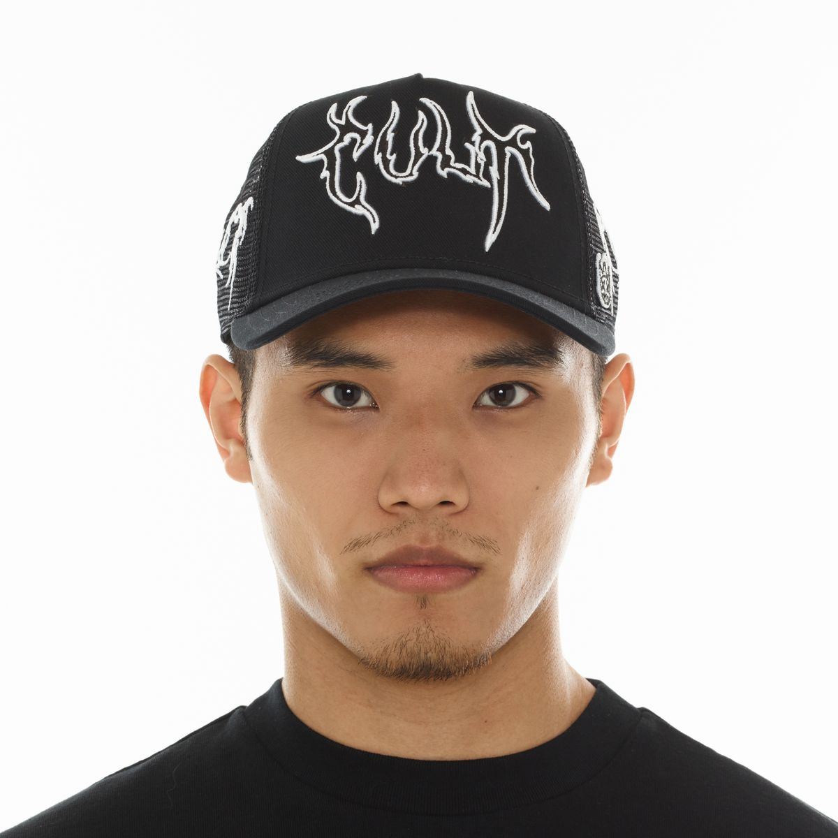 Cult 'Raven' Mesh Back Trucker Hat- Black
