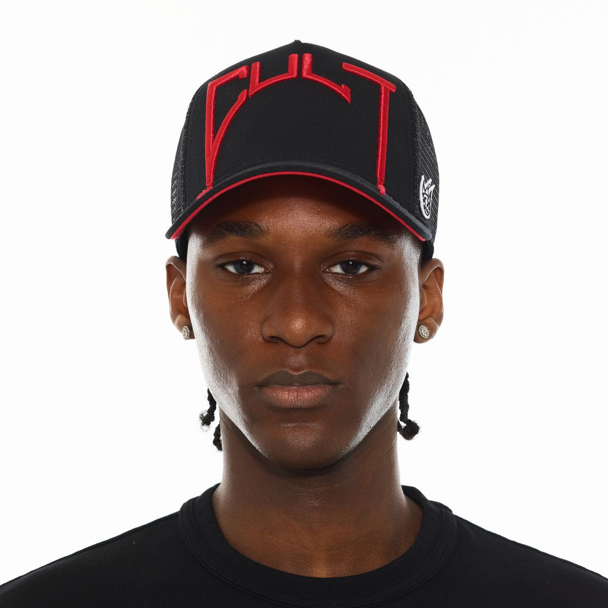 Cult 'Arch'  Logo Mesh Back Trucker Hat- Black