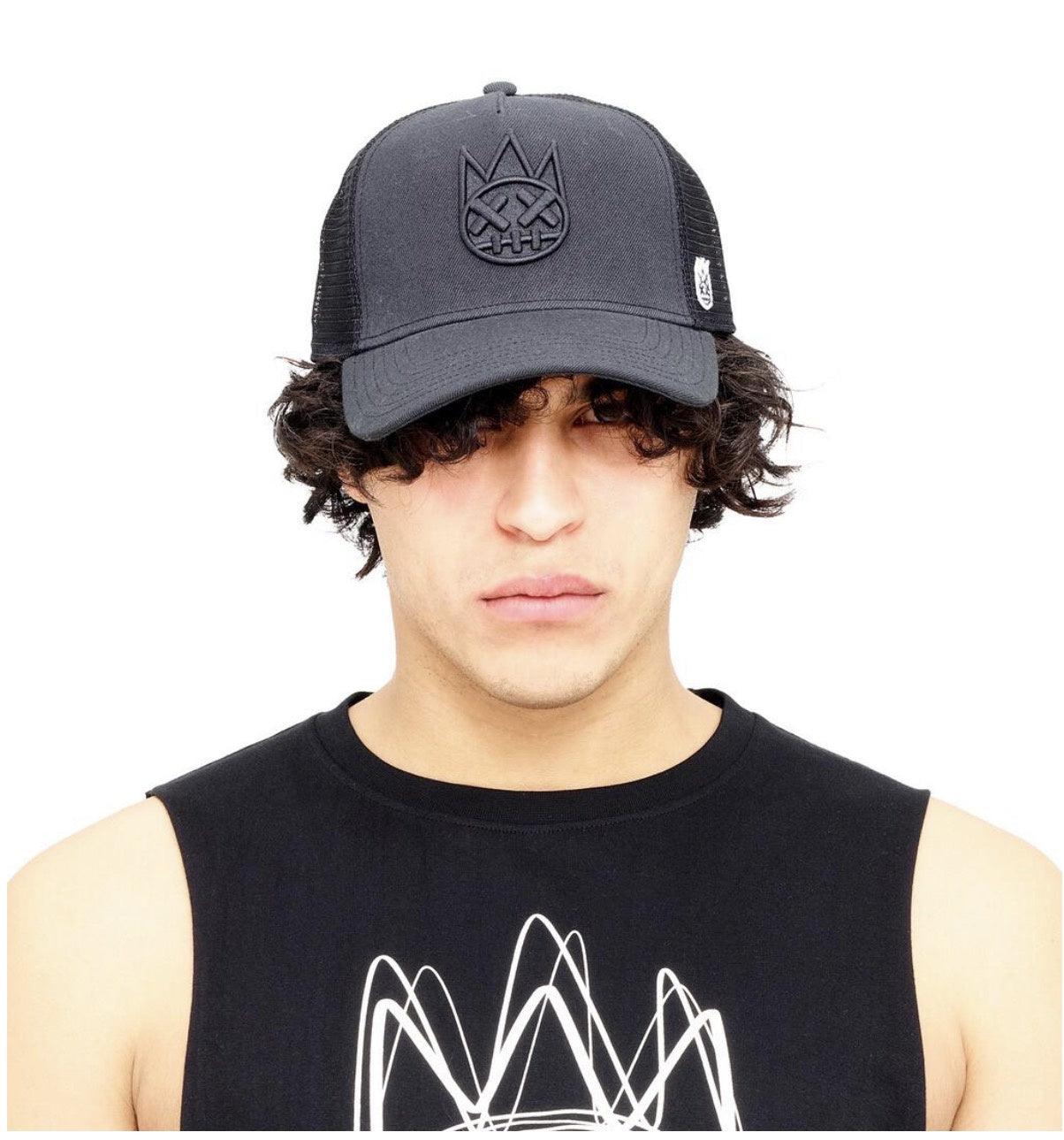 Cult 'Shimuchan' Mesh Back W/Curved Brim Trucker Hat- Black