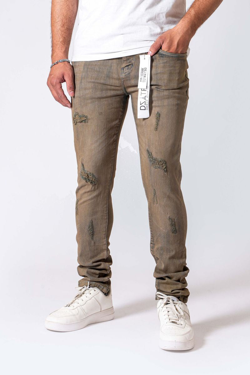 Dzatr '671'  Skinny Stretch Denim Jeans- Dust Storm