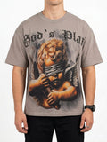 Dzatr  'Gods Plan 104'  T-Shirt- Grey