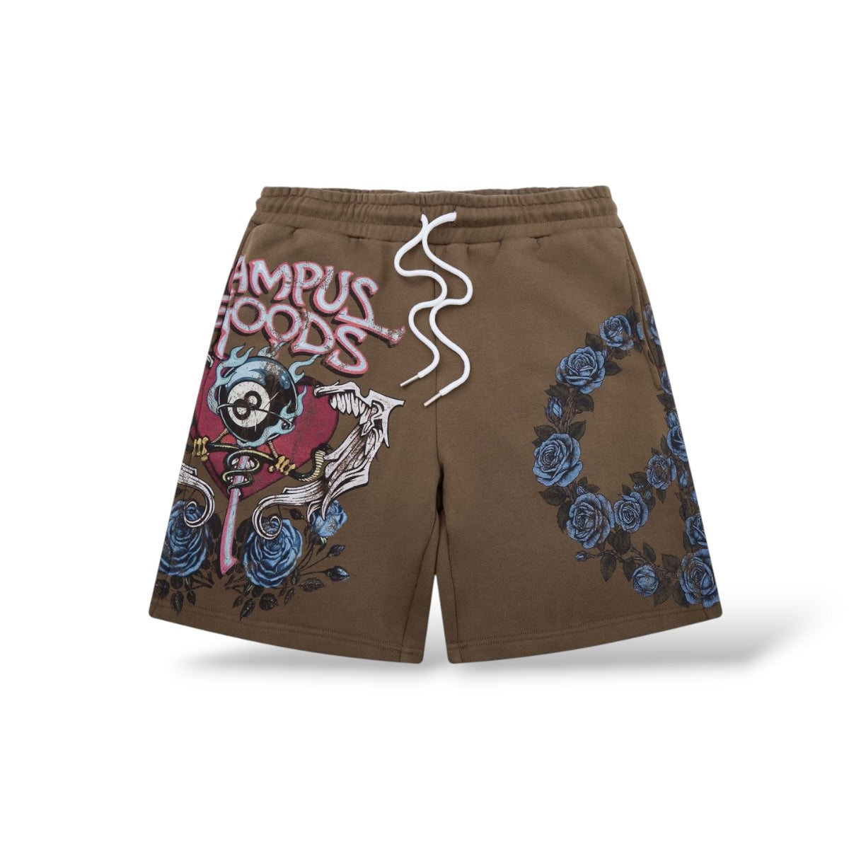 Campus 'Burning Heart' Shorts- Sun Fade Brown