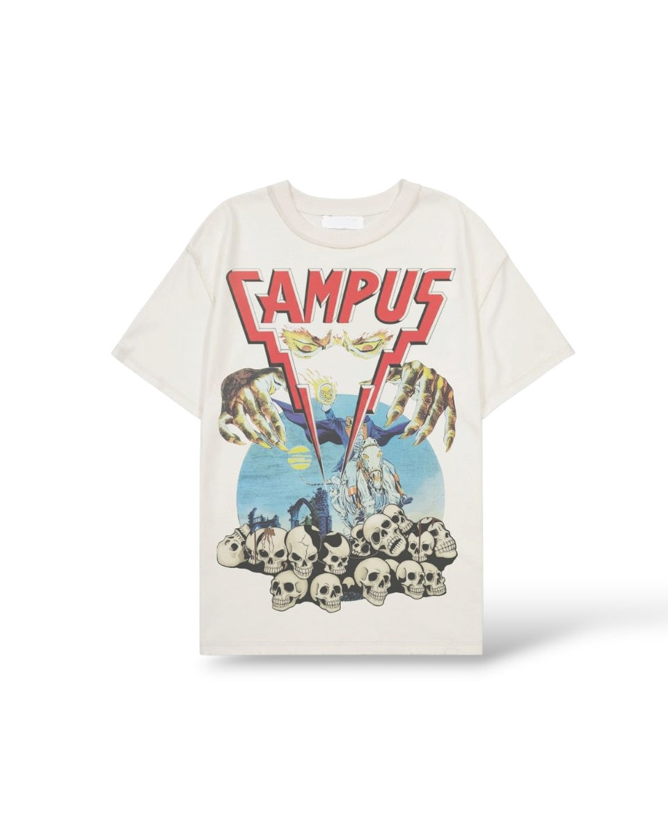 Campus 'Bone Collector' T-Shirt- Cream