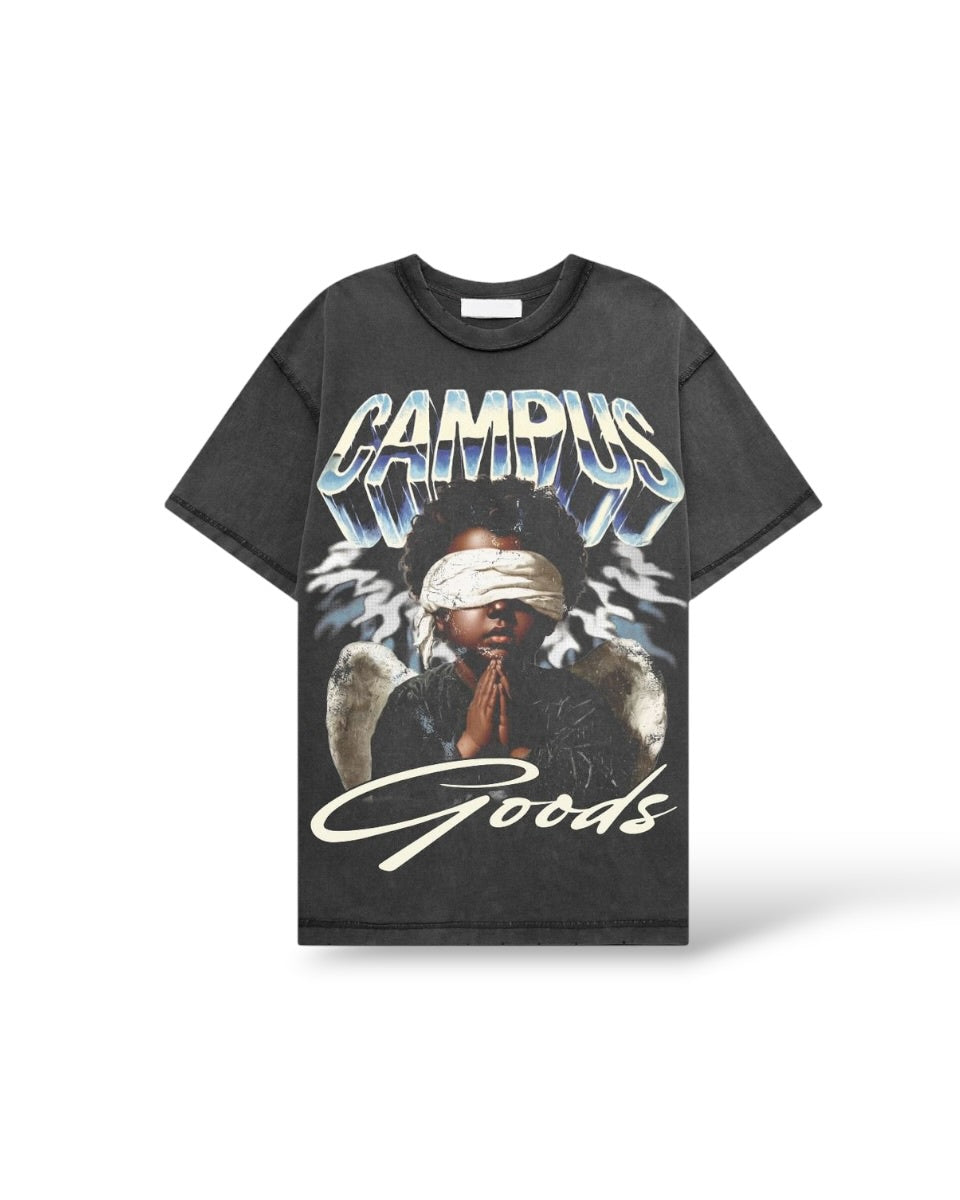 Campus 'Faith' T-Shirt- Black