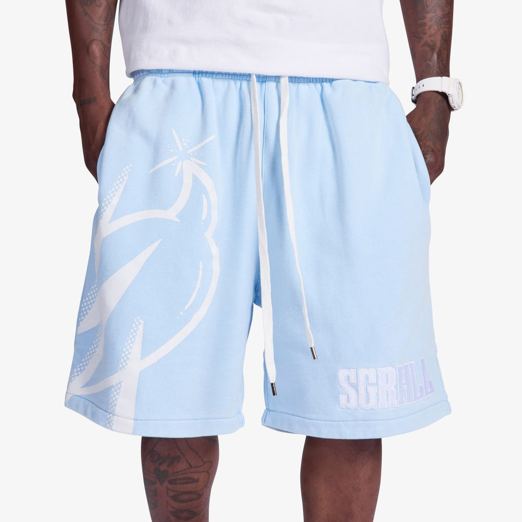 SugarHill 'Aspire' Terry Shorts- Washed Blue