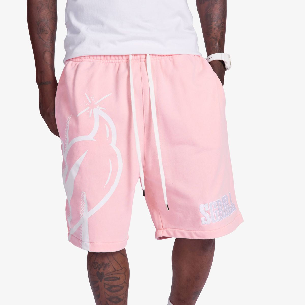 SugarHill 'Aspire' Terry Shorts- Washed Pink