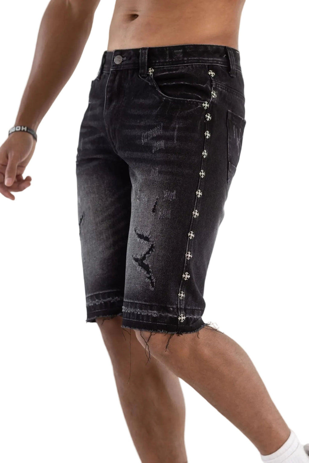 Kindred 'Studded' Denim Shorts- Black