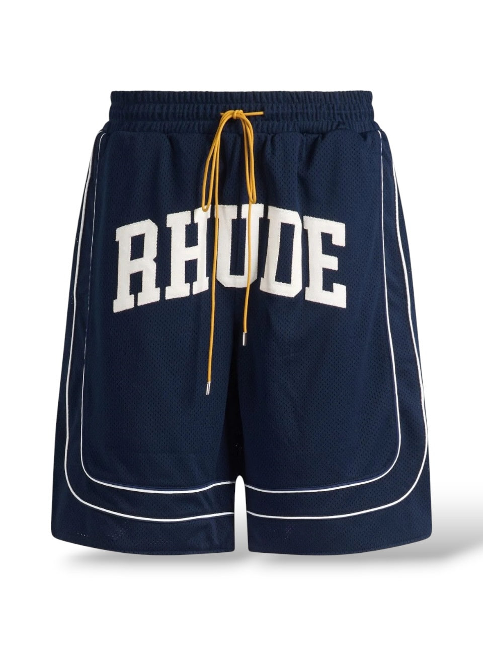 Rhude ‘Baggy Collegiate’ Logo Shorts- Navy