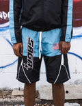 Sadboy Saga 'Nylon' Shorts- Blue