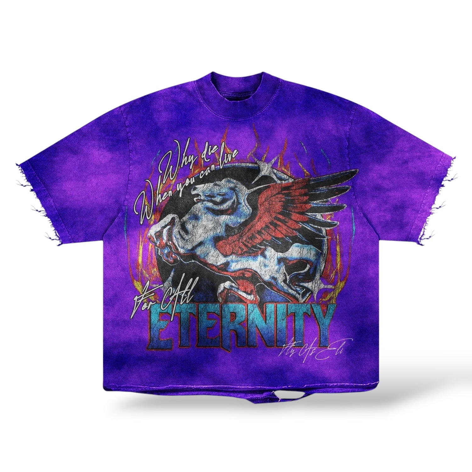 Fly As Eli 'Soul Tour' Cropped T-Shirt- Purple