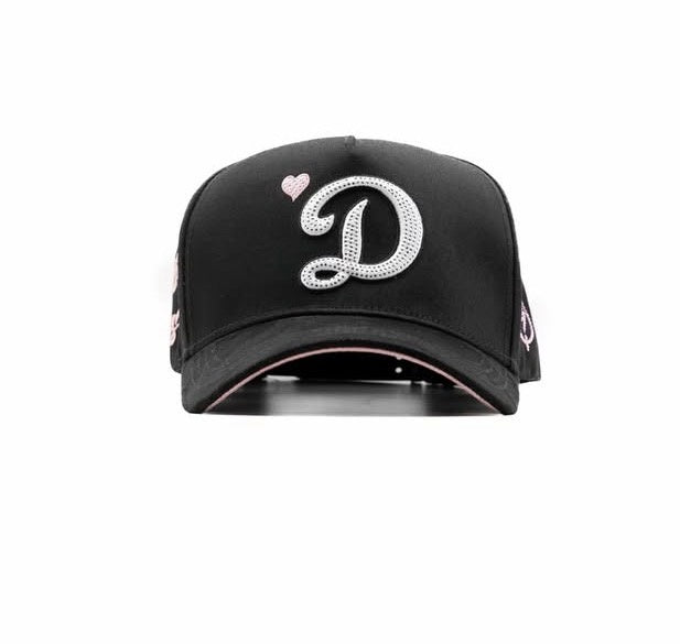 LS 'Pink October' Hat- Black
