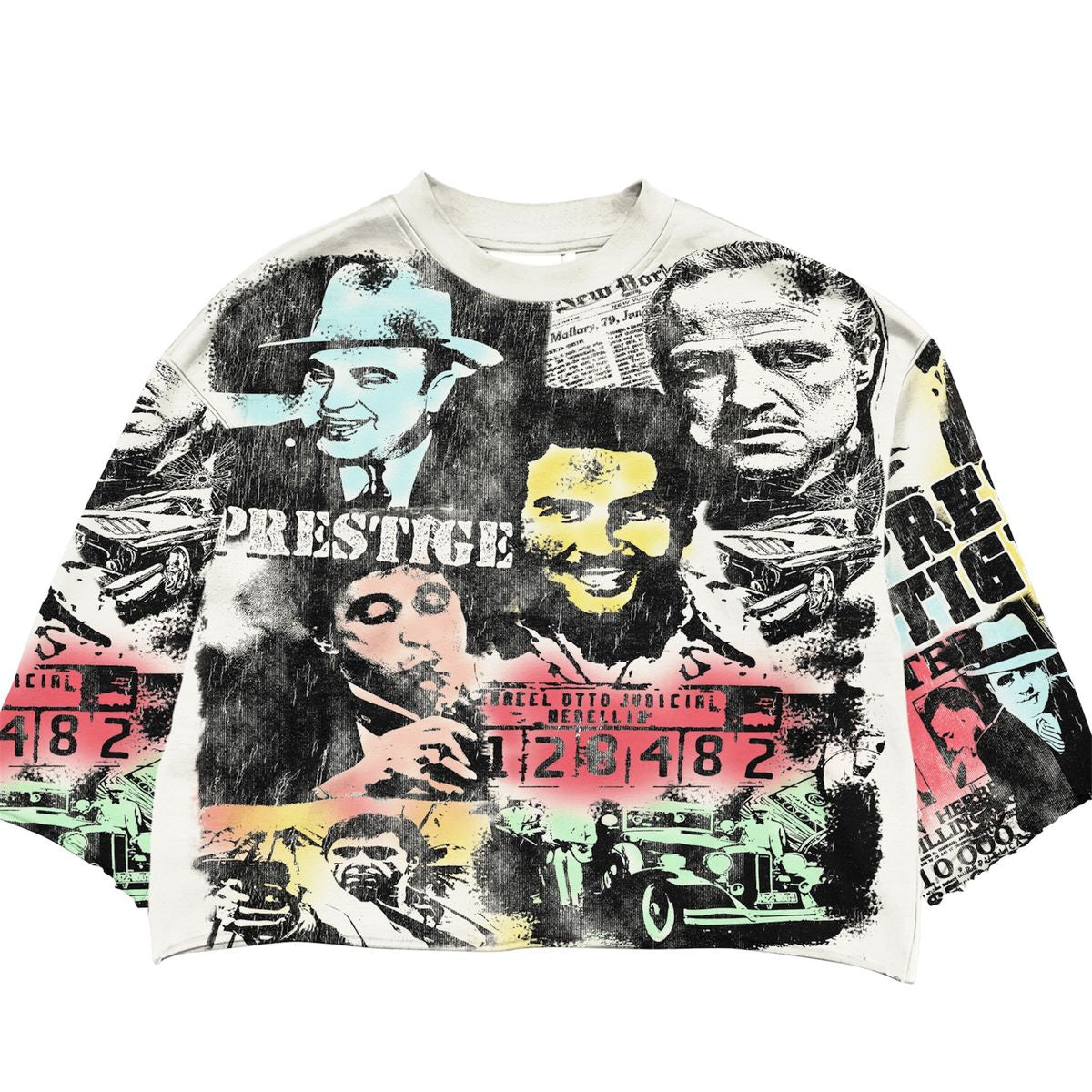 Prestige 'Mobsters' T-Shirt- Cream