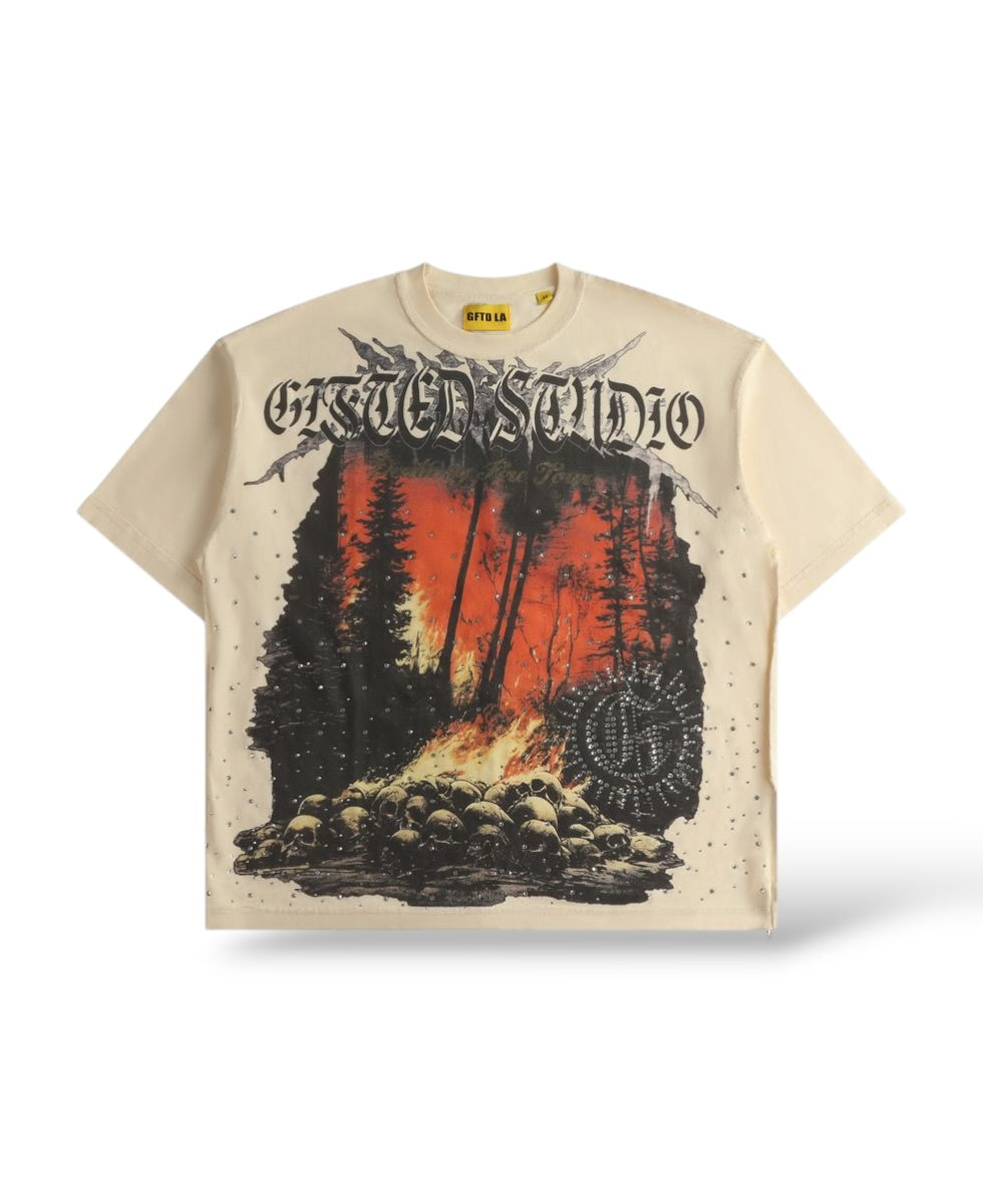 GFTD 'By Fire' T-Shirt- Bone