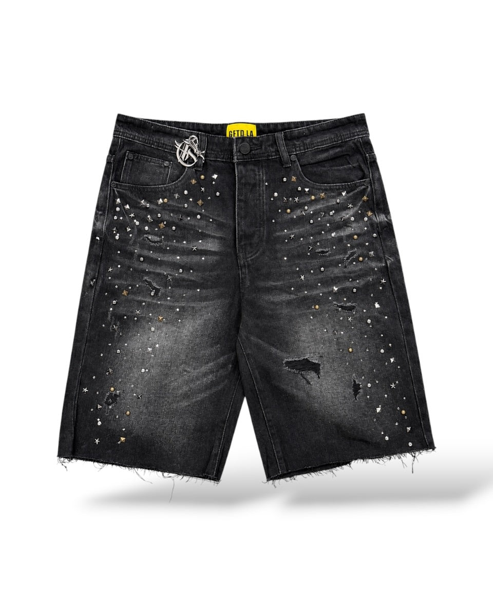 GFTD 'Dreams' Jorts- Black Wash