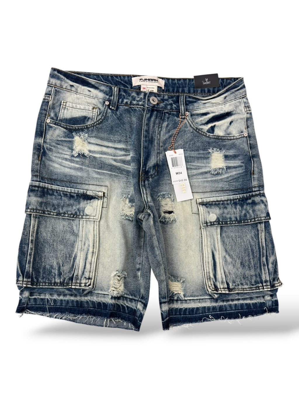 PJ MARK Cargo Jean Shorts- Indigo