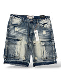 PJ MARK Cargo Jean Shorts- Indigo