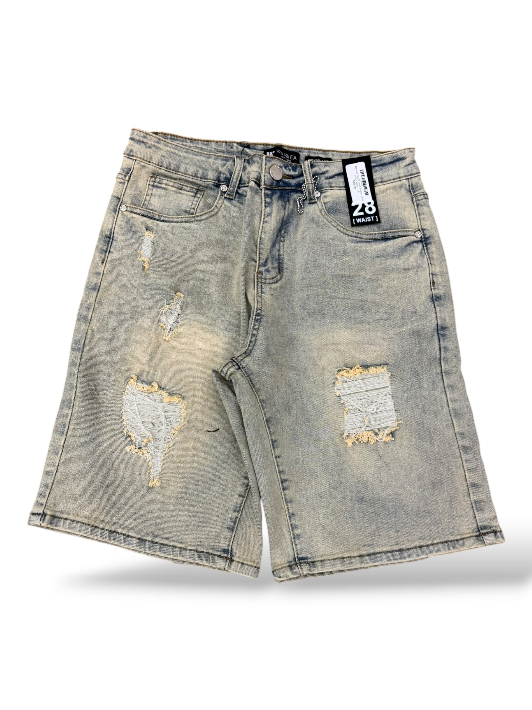 Waimea '560D' Jean Shorts- Grey Khaki Wash
