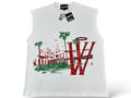Wave 'Patria & Libertad' Sleeveless Shirt- White