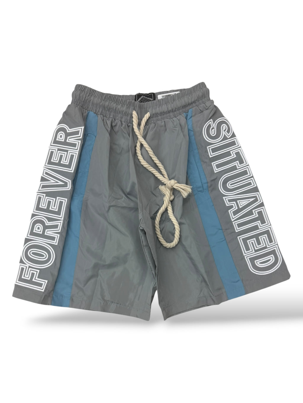 FS Track Shorts- Baby Blue/Grey
