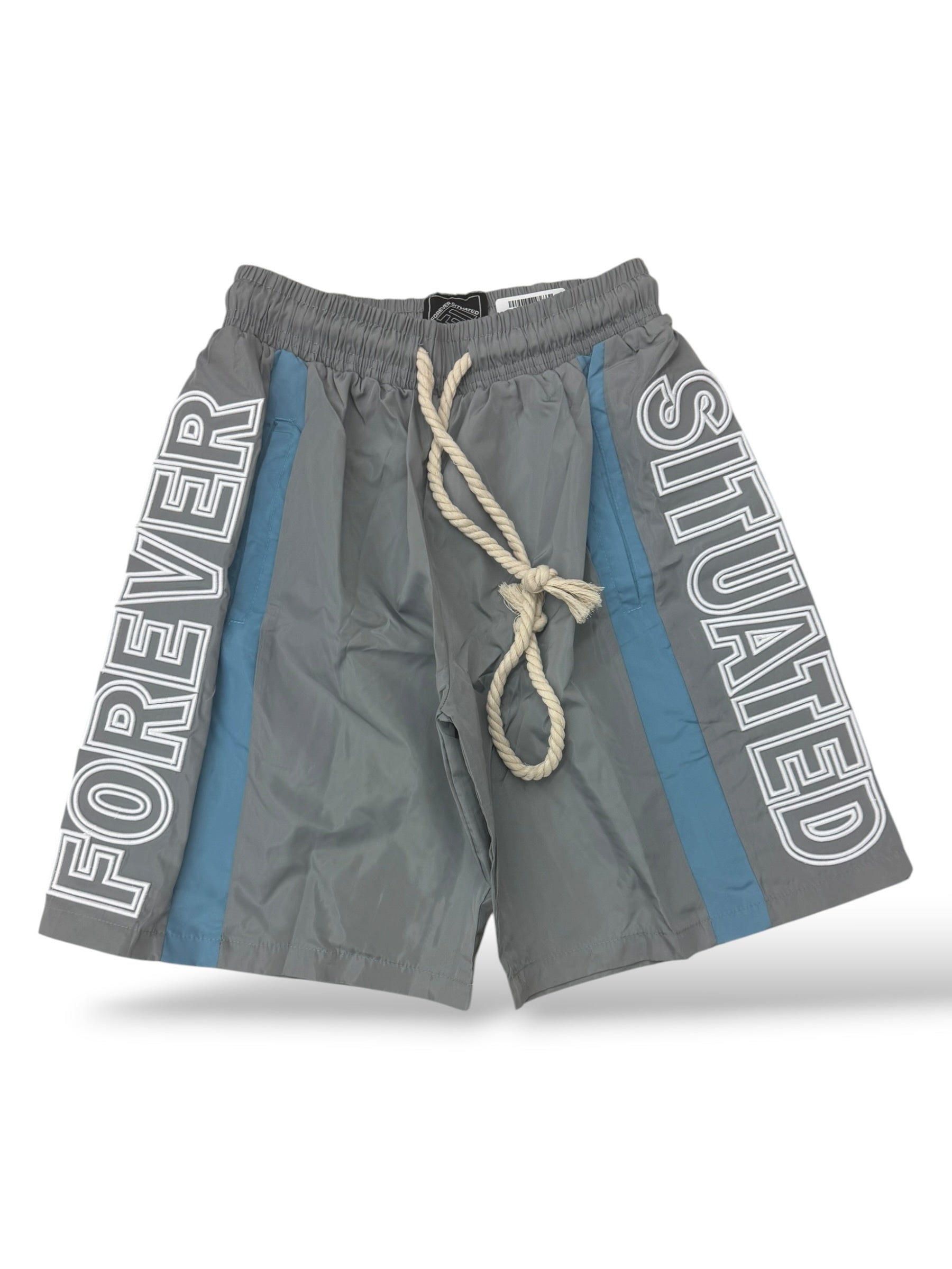 FS Track Shorts- Baby Blue/Grey