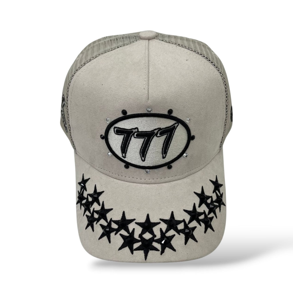 Hudson 'V1 Diamond 777' Suede Trucker Hat- Cream