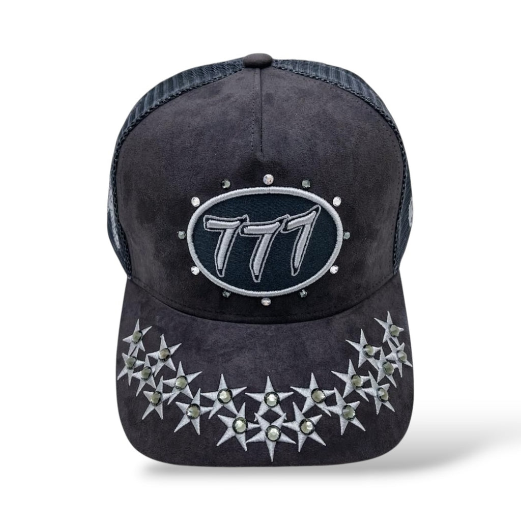 Hudson 'V1 Diamond 777' Suede Trucker Hat- Grey