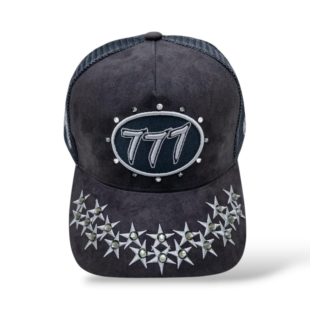Hudson 'V1 Diamond 777' Suede Trucker Hat- Grey
