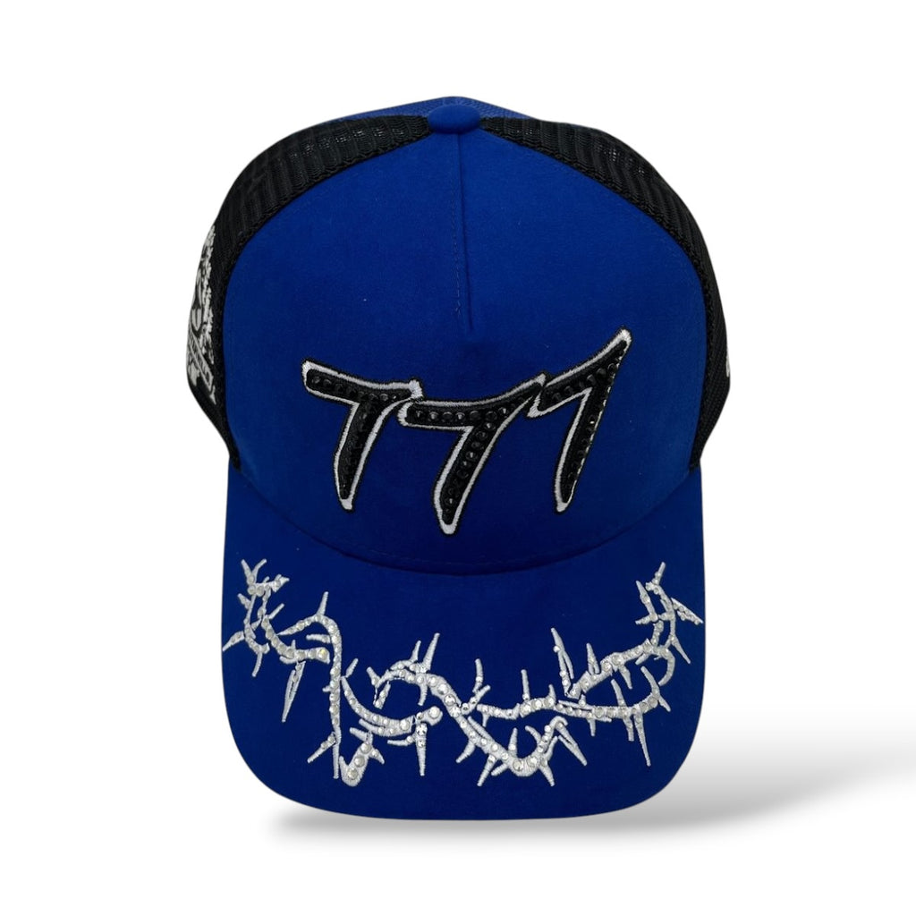 Hudson 'V2 Diamond 777' Suede Trucker Hat- Blue