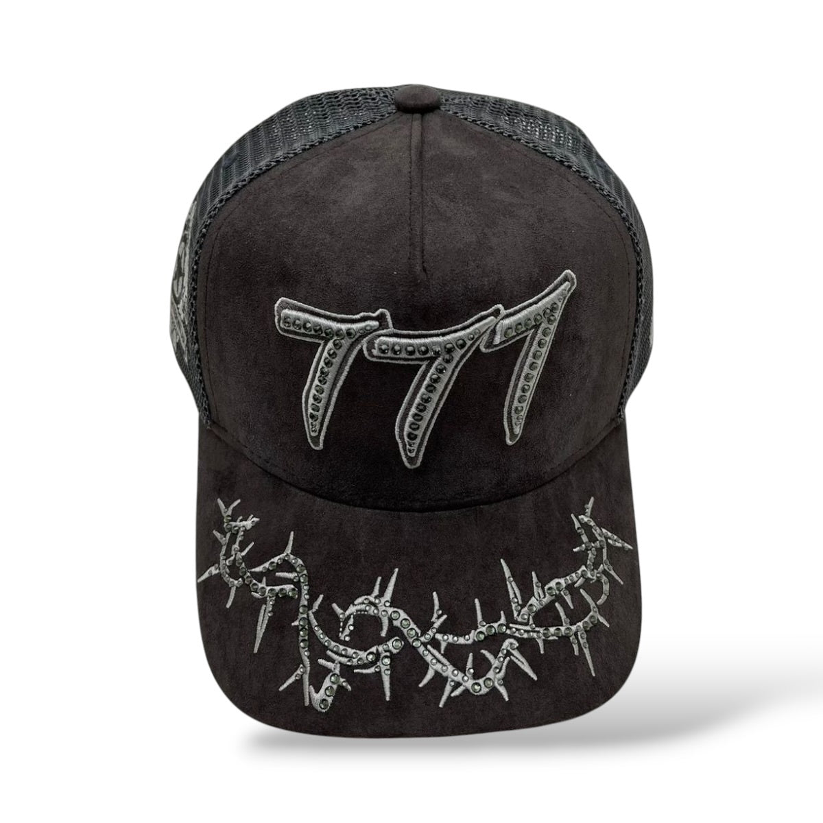 Hudson 'V2 Diamond 777' Suede Trucker Hat- Grey