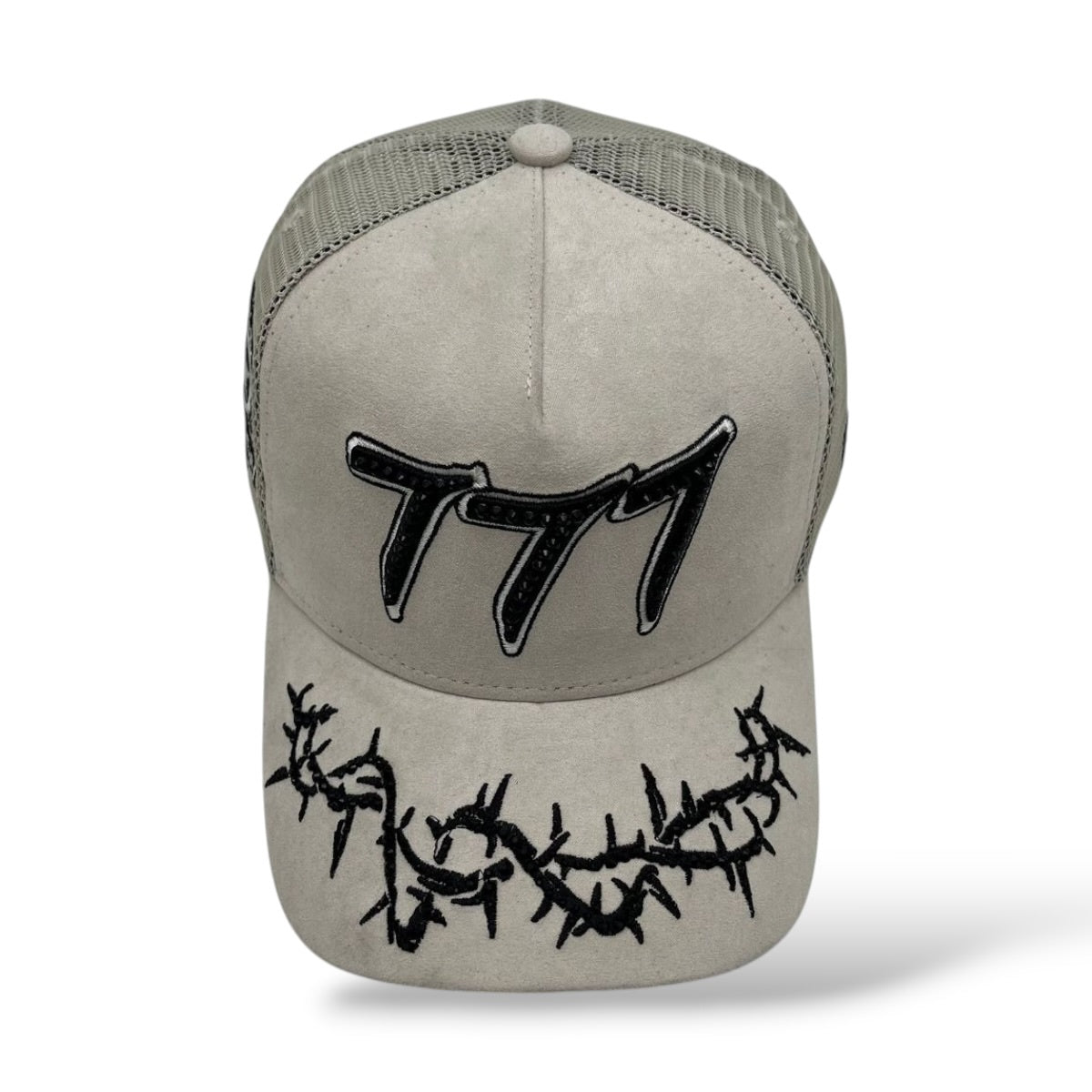 Hudson 'V2 Diamond 777' Suede Trucker Hat- Cream