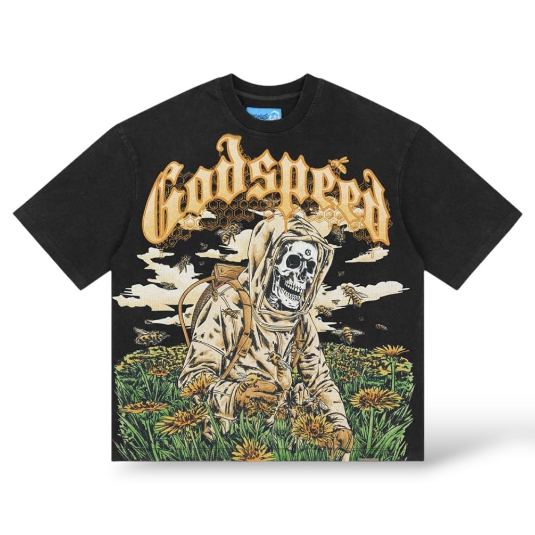 GodSpeed 'Save The Bees' T-Shirt- Black