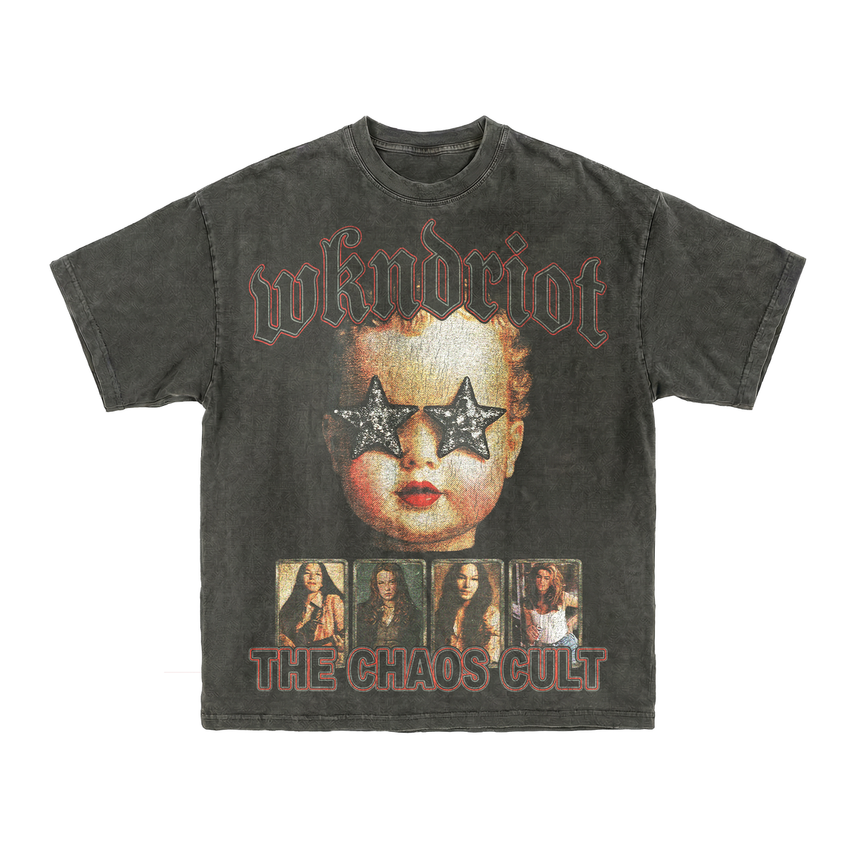 WKND 'Chaos Cult' T-Shirt- Black Wash