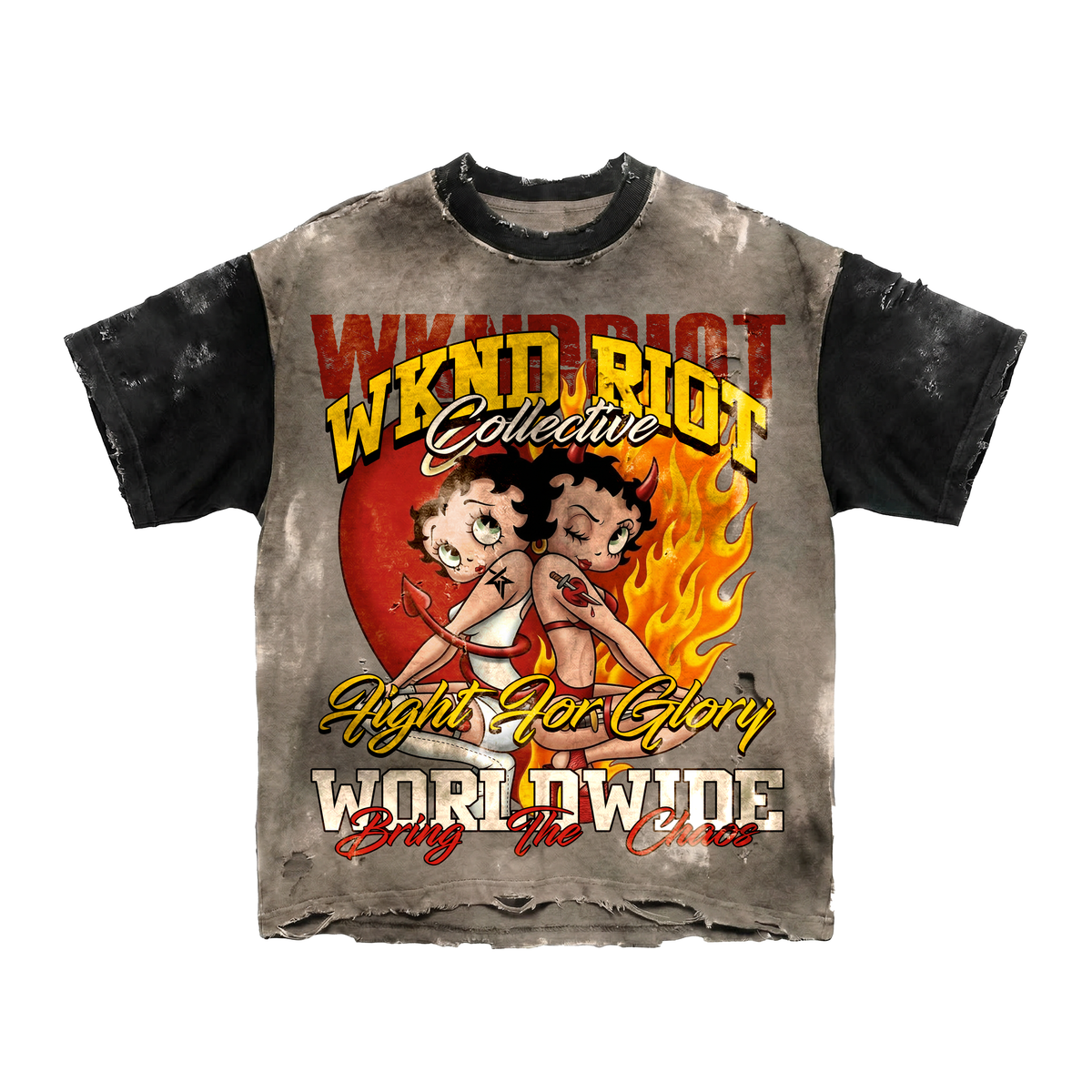 WKND 'Riot Collective' T-Shirt- Brown