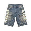 WKND 'Chaos Festival' Denim Jean Shorts-  Blue