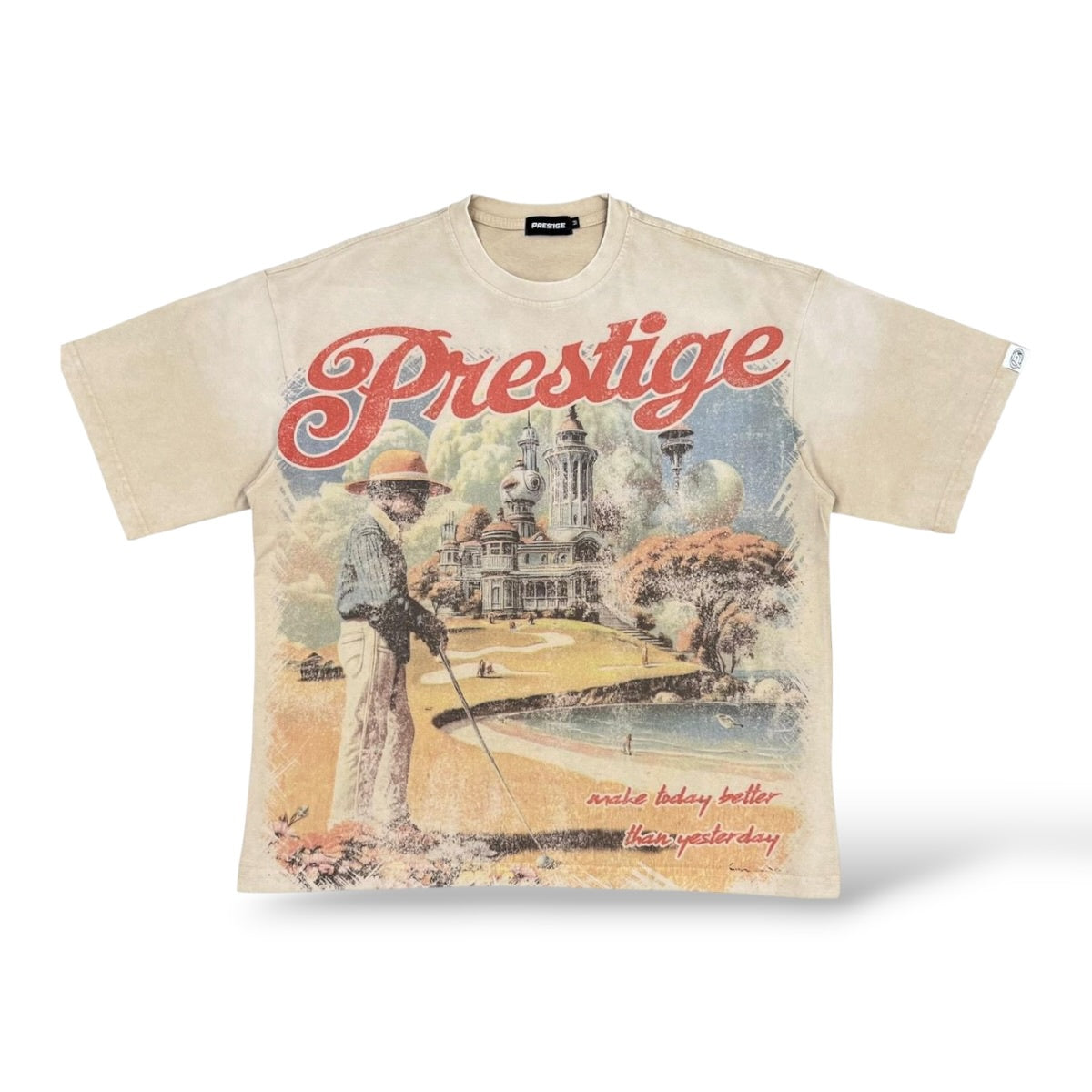 Prestige 'Better than Yesterday' T-Shirt- Cream
