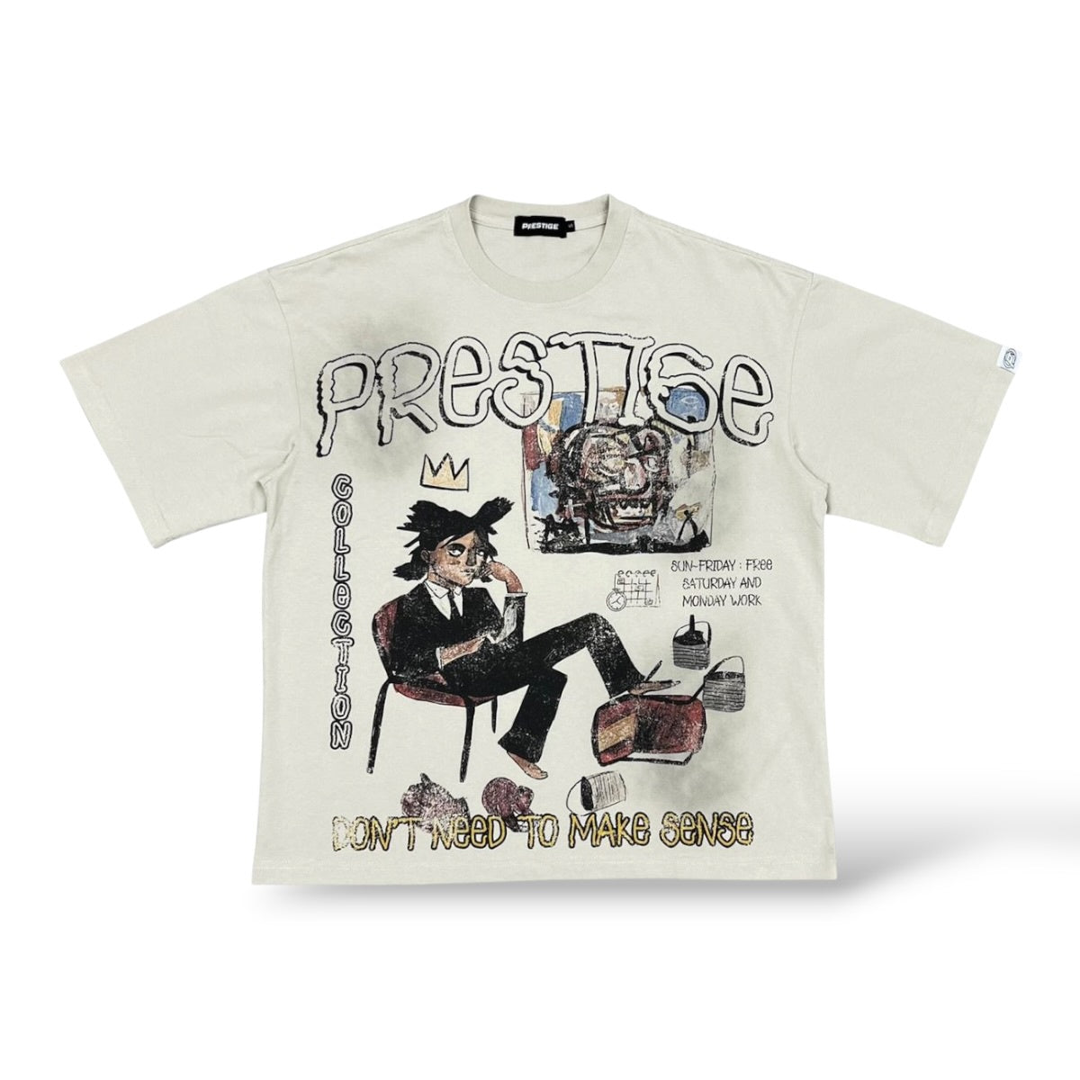 Prestige 'Don't Make Sense' T-Shirt- Vintage Cream