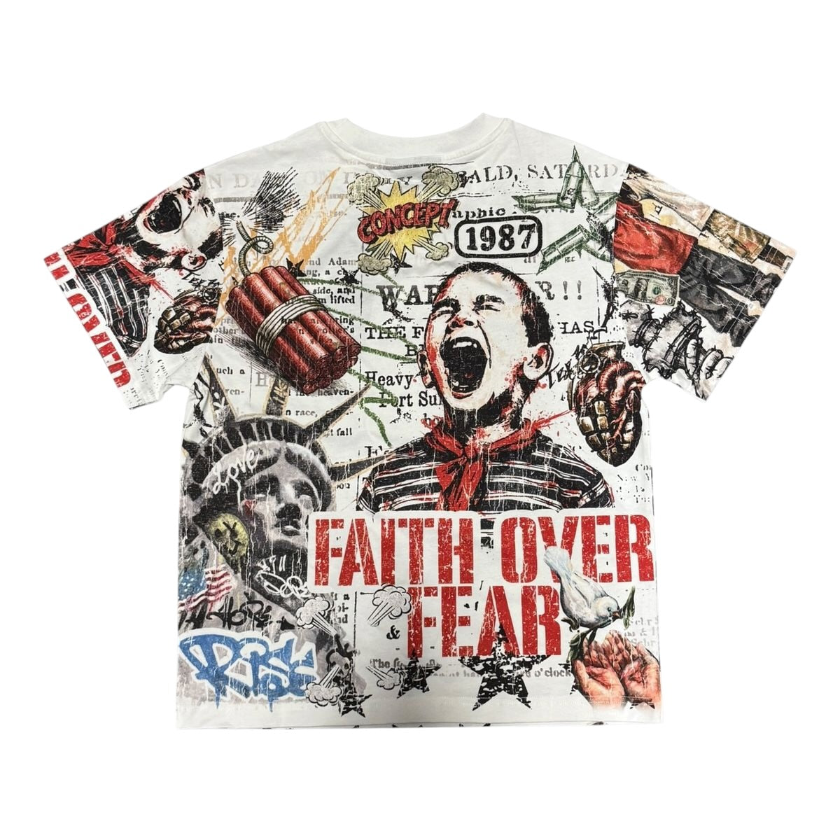 Concept 'Over Fear' T-Shirt- White