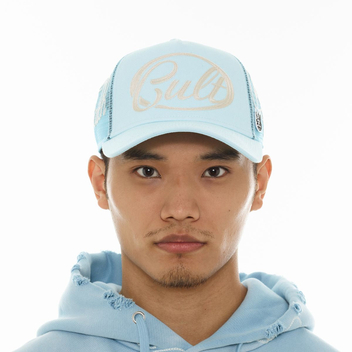 Cult 'Community' Mesh Back Trucker Hat- Blue Glow
