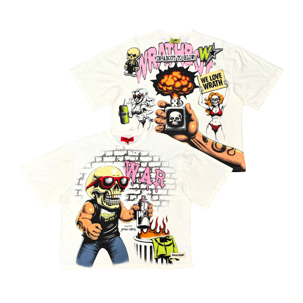 WrathBoy 'We Love Wrath' T-Shirt- Off White