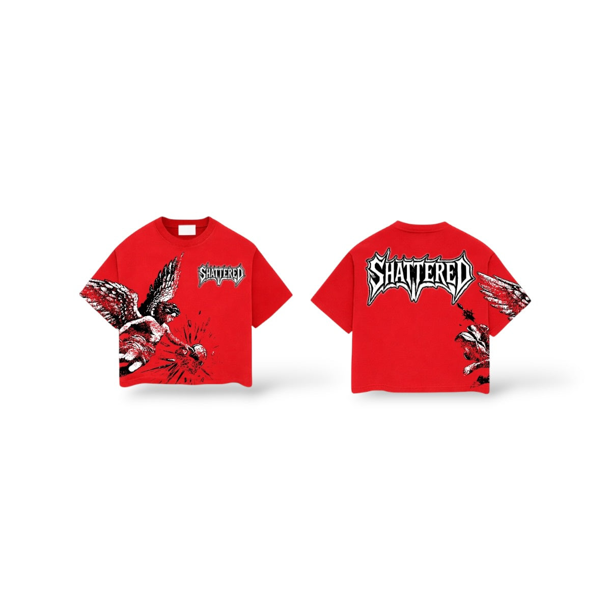 Shattered 'Catchin Feelins' T-Shirt- Red