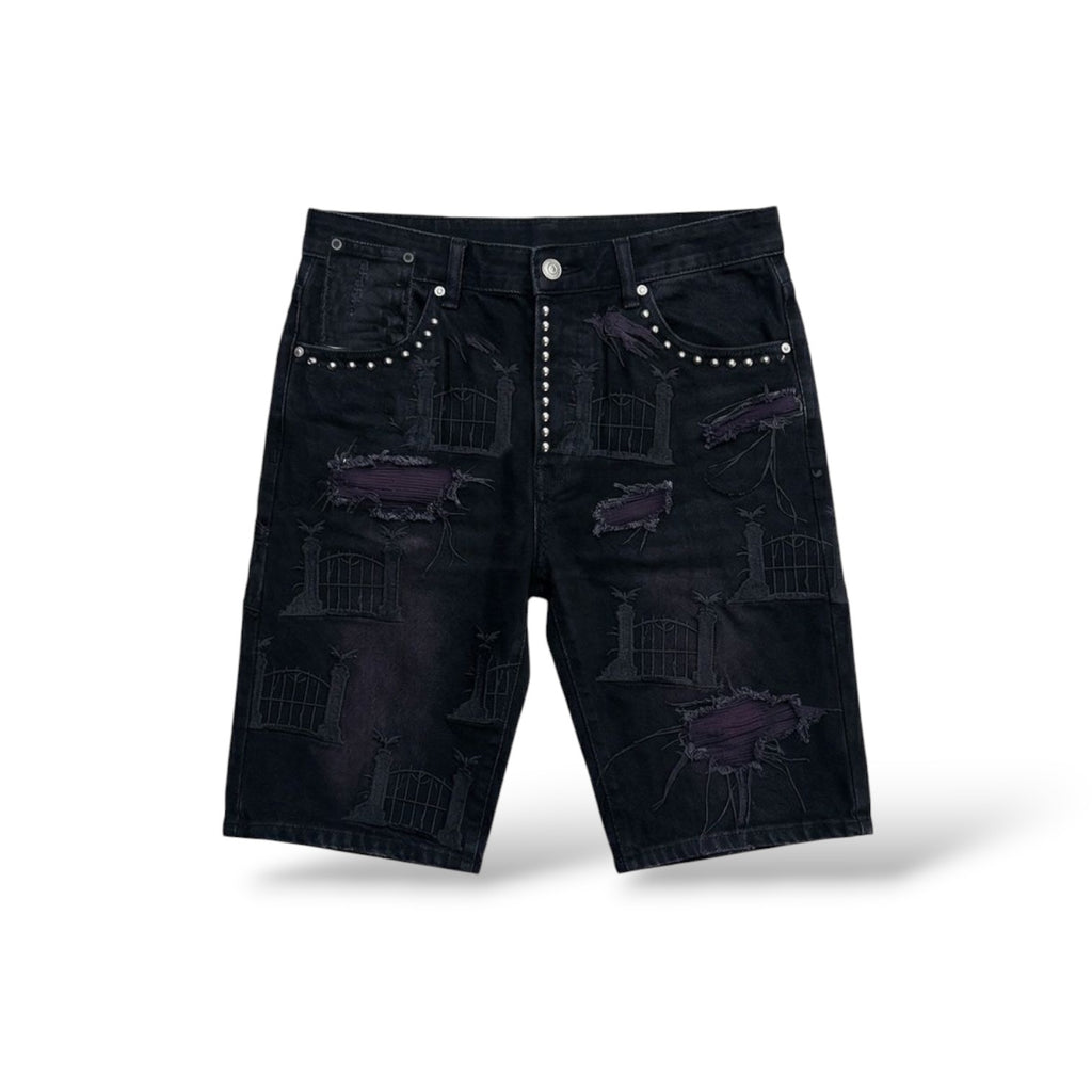 Midnight 'Batgate' Shorts- Black