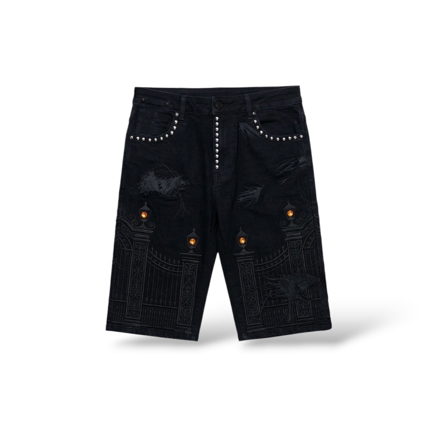 Midnight 'Lattice' Shorts- Black
